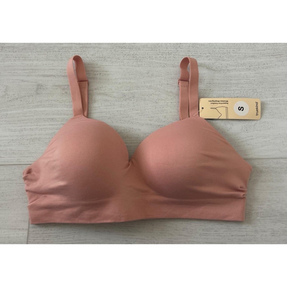 NWT Truekind Supportive Comfort Shaping Bra Sz S Pink Wireless